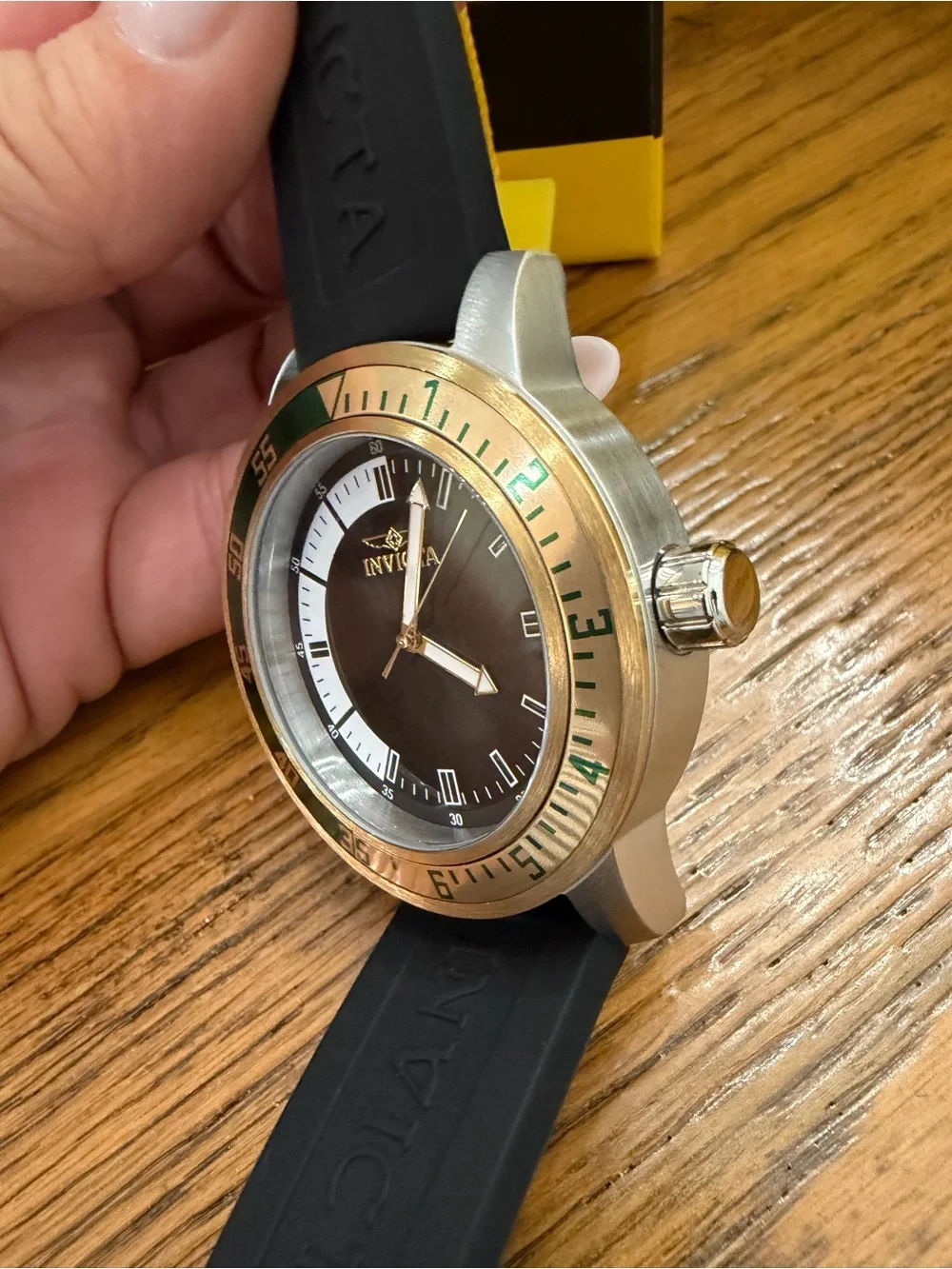 Invicta Specialty Compass Green Bezel and Black Dial Watch